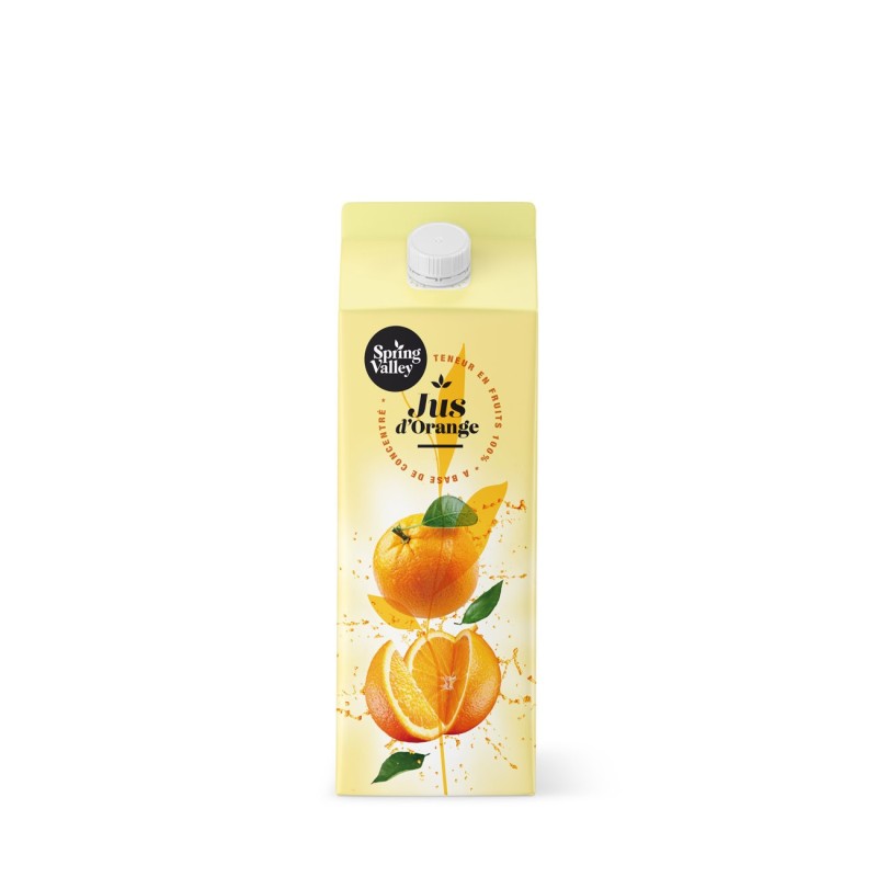 Spring Valley Jus d'orange teneur en fruits 100% - Lot de 6 bouteilles de 1 L