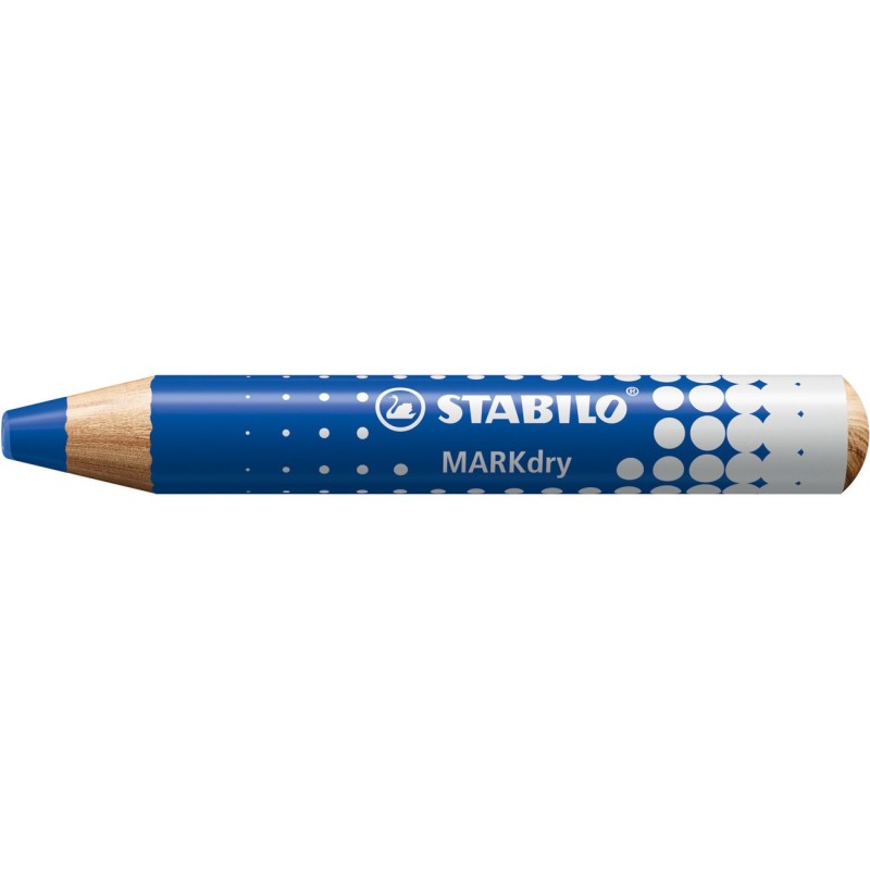 Stabilo MarkDry Crayon marqueur effaçable à sec PEFC - Bleu