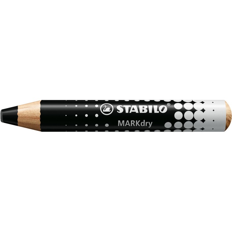 Stabilo MarkDry Crayon marqueur effaçable à sec PEFC - Noir