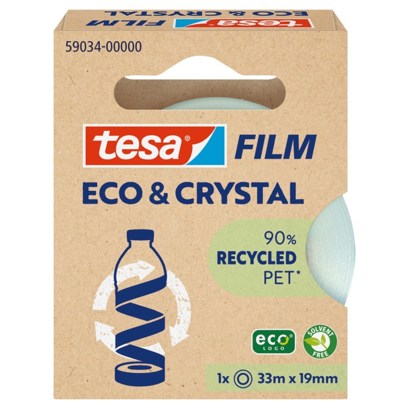 TESA Ruban adhésif invisible Tesafilm Eco & Crystal - largeur 19 mm x longueur 33 m