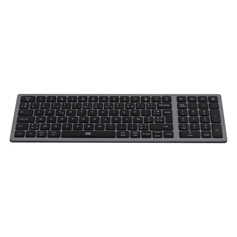 TNB Clavier sans fil Bluetooth rechargeable Ultra fin AZERTY - Noir