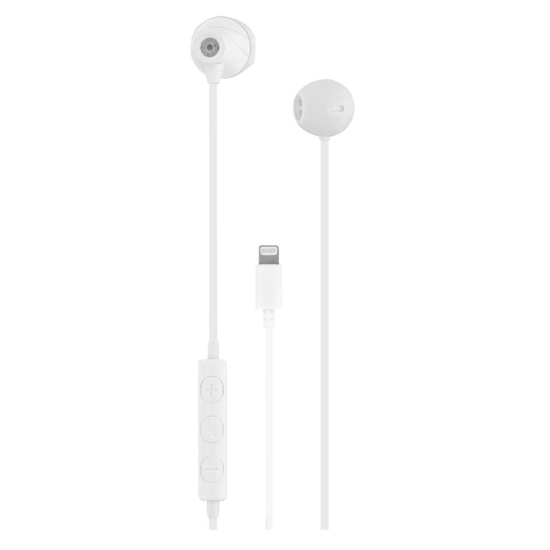 TNB Ecouteurs filaires Lightning Curv compatible Apple - Blanc