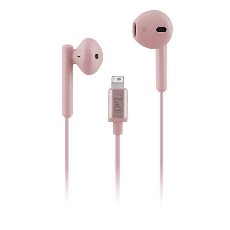 TNB Ecouteurs filaires Lightning Curv compatible Apple - Rose