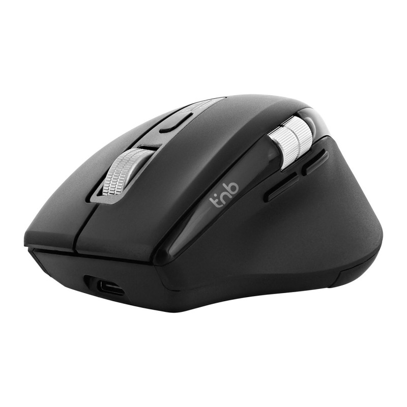 TNB Souris sans fil Bluetooth rechargeable INFINITEPRO + Dongle USB-A - Noir