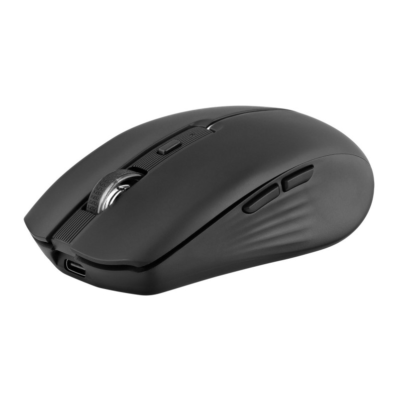 TNB Souris sans fil rechargeable Gradient Dual Connect - Bluetooth et dongle USB-A - Noir