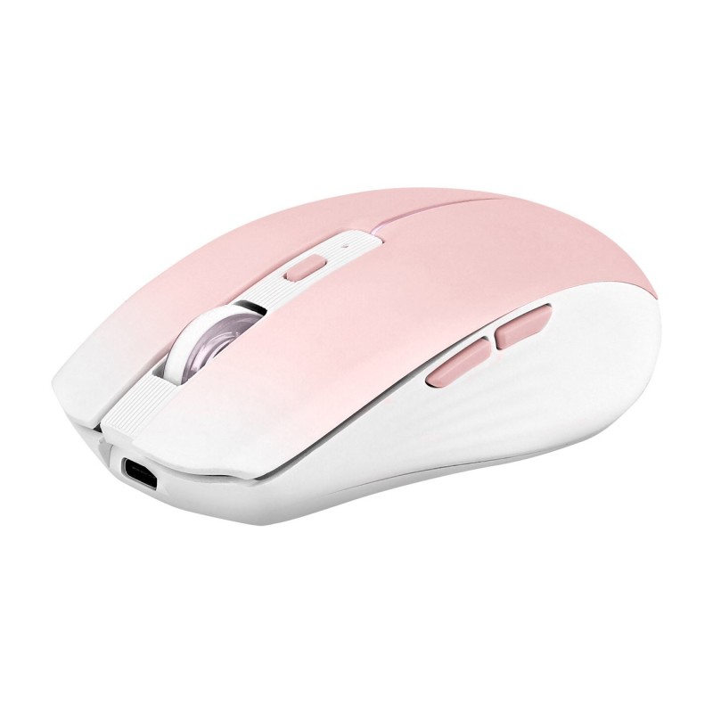 TNB Souris sans fil rechargeable Gradient Dual Connect - Bluetooth et dongle USB-A - Rose