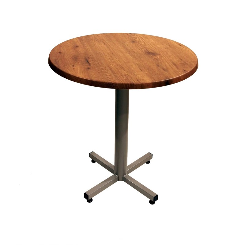 Table Coffee ronde Ø.70 x H.75 cm - Plateau Colorado – Pied central Aluminium
