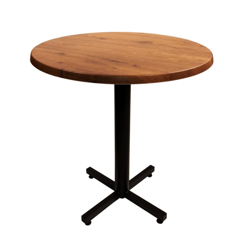 Table Coffee ronde Ø.70 x H.75 cm - Plateau Colorado – Pied central Noir