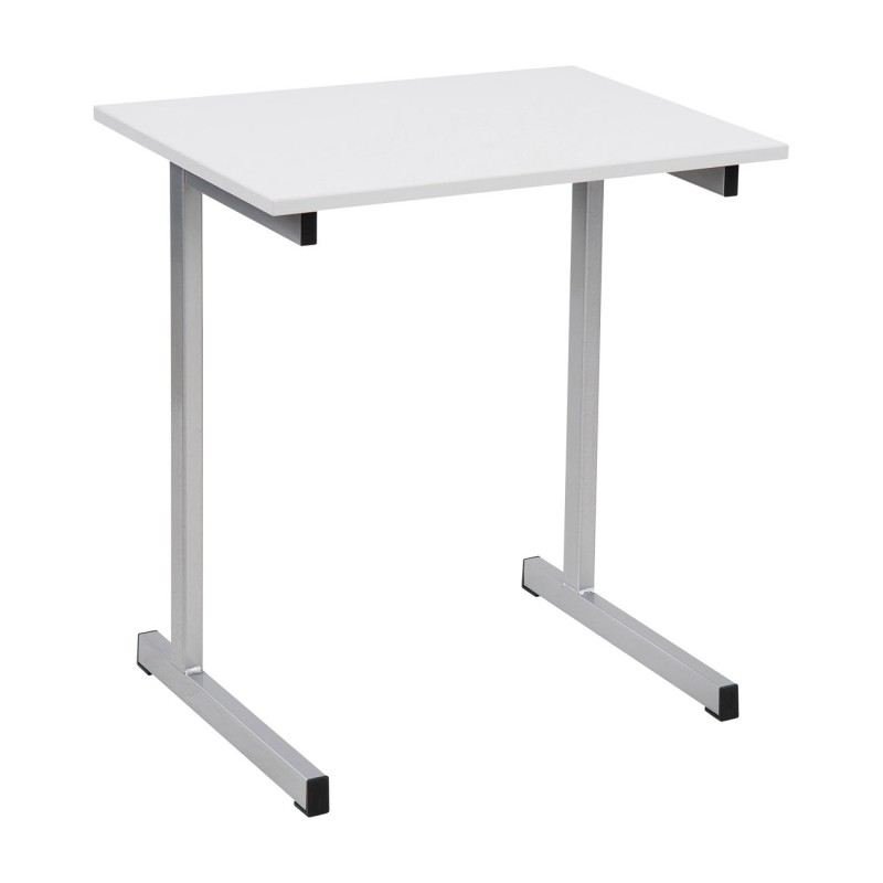 Table de formation 1 place - L.70 x P.50 cm - Plateau Gris - Pieds Gris