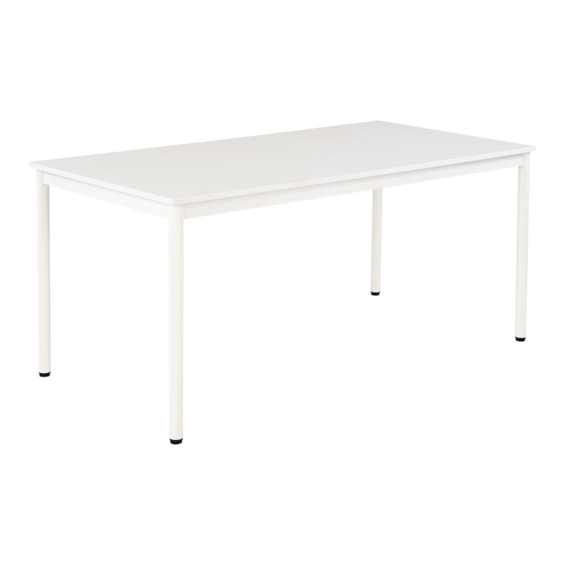 Table de restauration Budget 160 x 80 cm - Plateau Blanc - Pieds métal Blanc