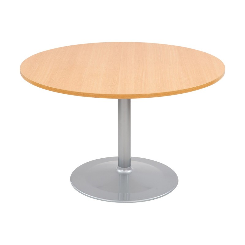 Table de réunion ronde 120cm PURE - Hêtre pied Aluminium