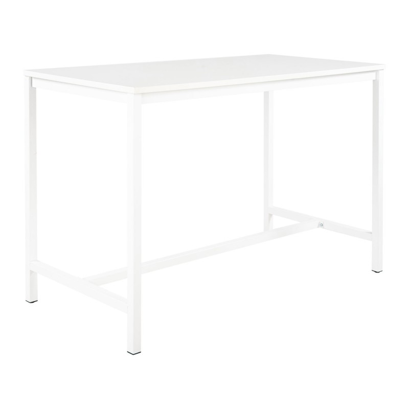 Table haute 110 cm polyvalente Budget 160 x 80 cm - Blanc pieds métal Blanc