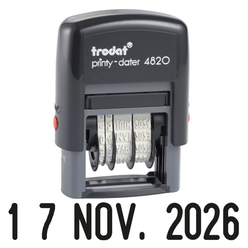 Trodat Tampon dateur Printy 4820 - 4 mm - Noir