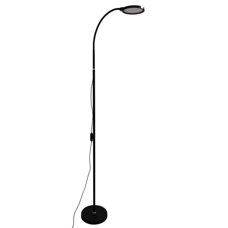 Unilux Lampadaire liseuse Lexy - Led intégrée - Bras flexible - Variateur d'intensité - Noir
