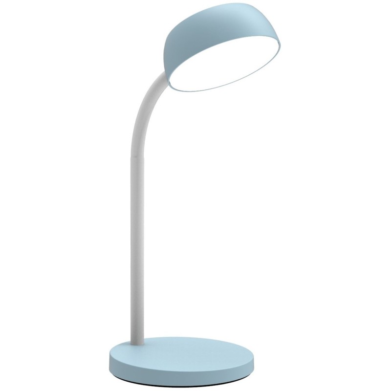Unilux Lampe de bureau Tamy Led intégrée - 6W - Bras flexible 360° - Bleu