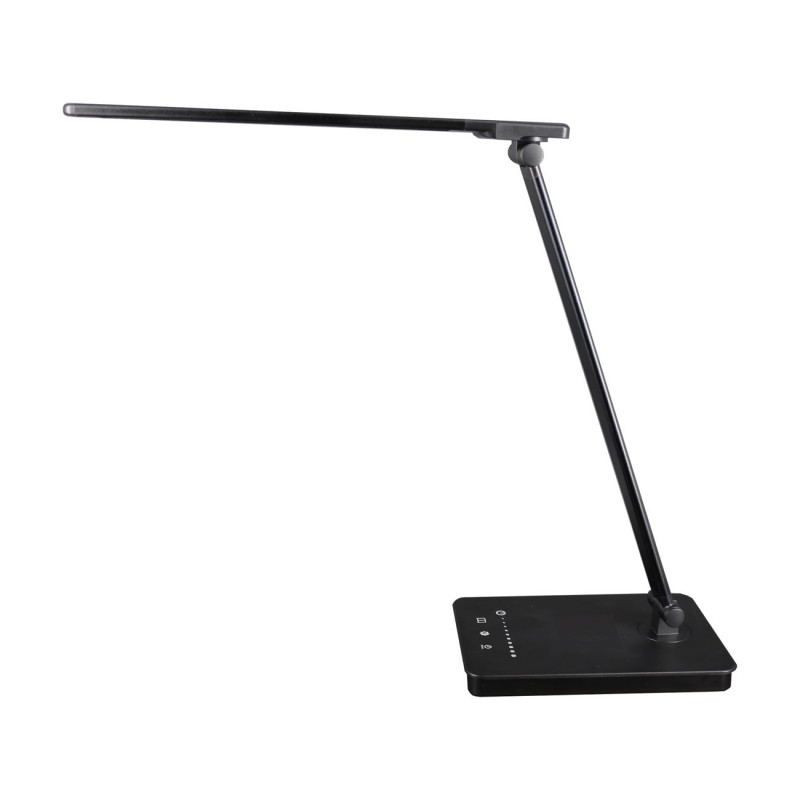 Unilux Lampe de bureau pliable Novy - Led intégrée - Tête rotative - Port USB - Noir