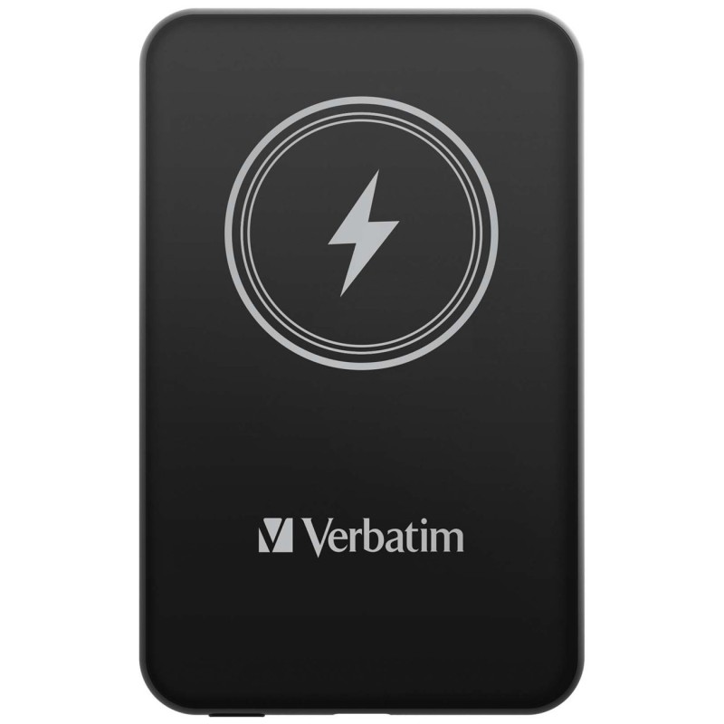 Verbatim Charge 'n' Go mobile sans fil magnétic Powerbank à induction pour Smartphone - USB-C - 5000 mAh - Noir