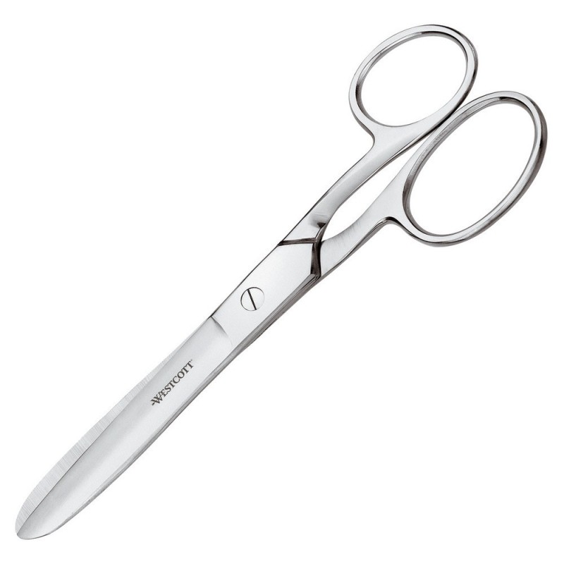 Westcott Ciseaux Tout métal pour droitiers - Bouts ronds - Longueur 17 cm