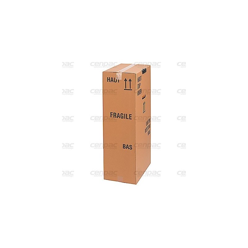 Caisse penderie est 2/n - 500x500x1350mm poignee decoupe - colis de 10 caisses