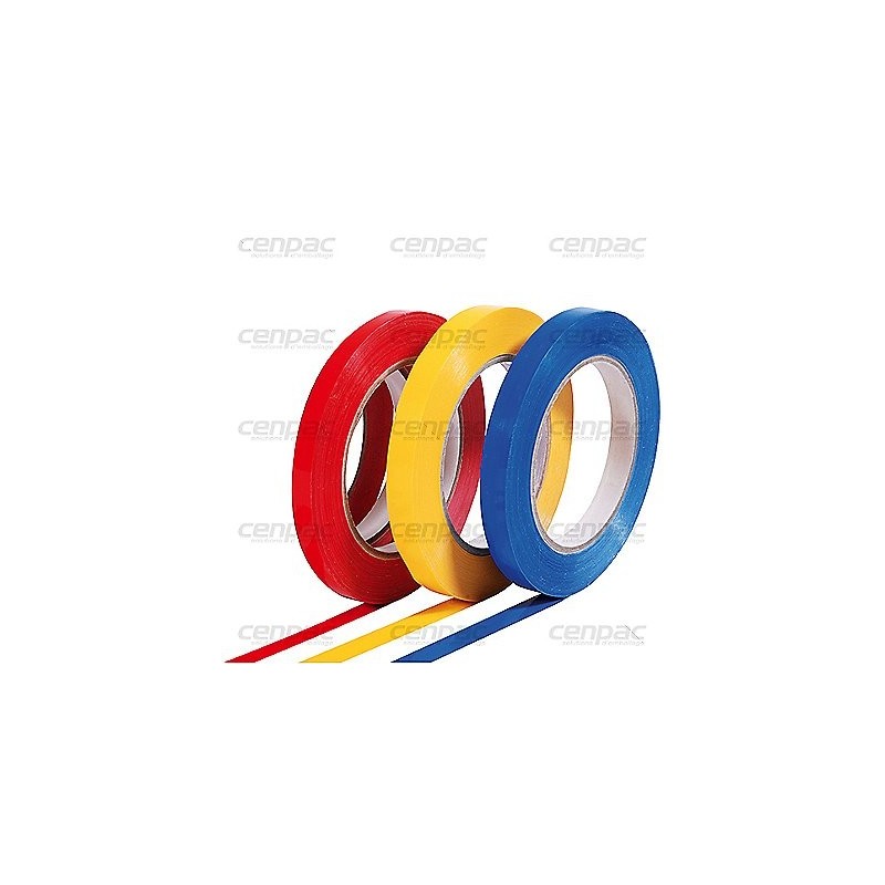 Ruban adhesif pvc solvant jaune 37µ 12mmx100m - colis de 144 - colis de 144 rouleaux
