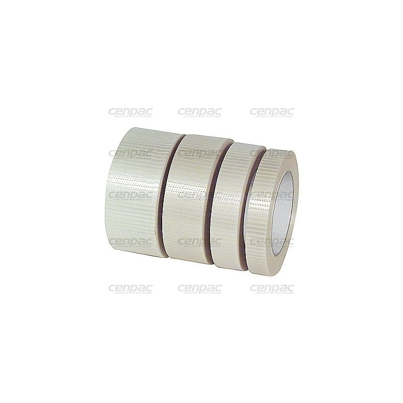 Ruban adhesif arme chaine et trame 115µ 19mmx50m - colis de 48 - colis de 48 rouleaux