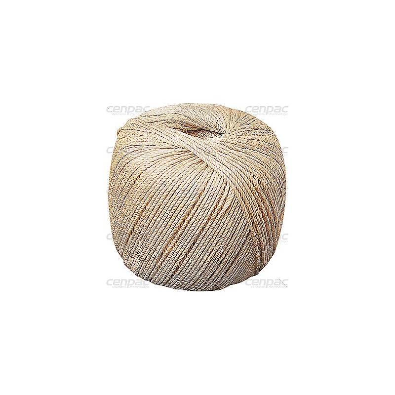 Ficelle sisal 0,3/3 - diam 4 mm longueur 245 m - pelote de 2,5 kg - colis de 10 pelotes