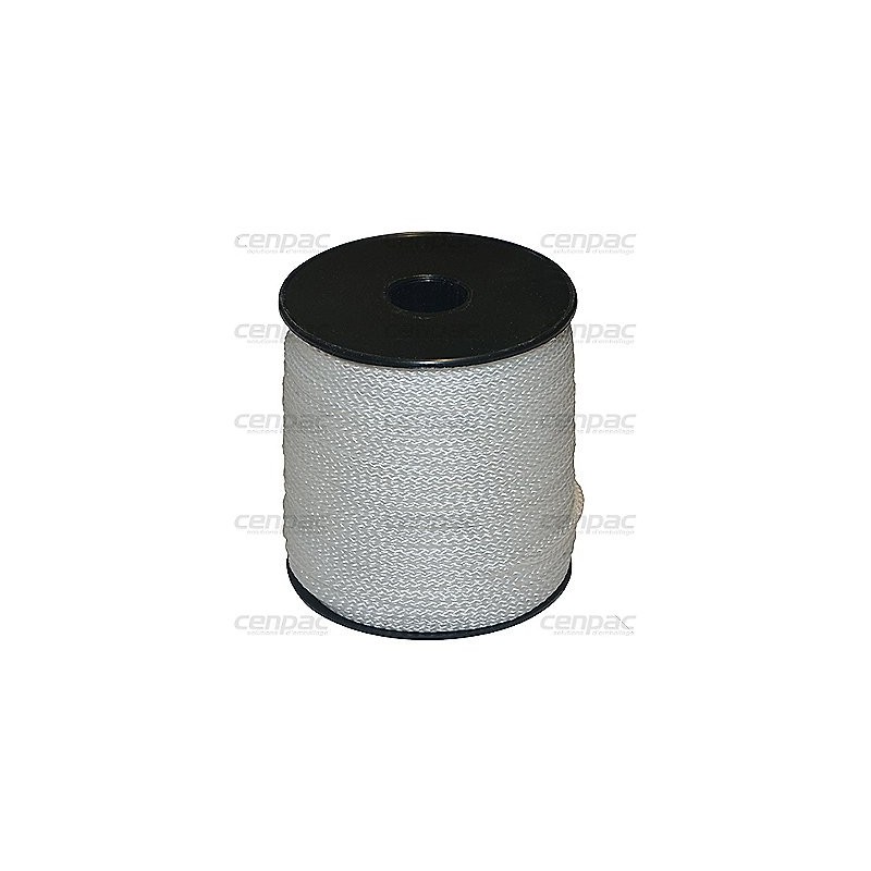 Drisse synthetique pp blanc - tresse bob 6mmx100m - drisse