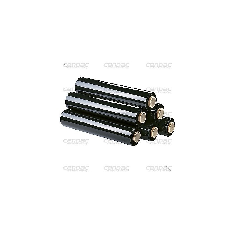 Film etirable palette manuel cast noir 23µ 450mmx300m - colis de 6 bobines