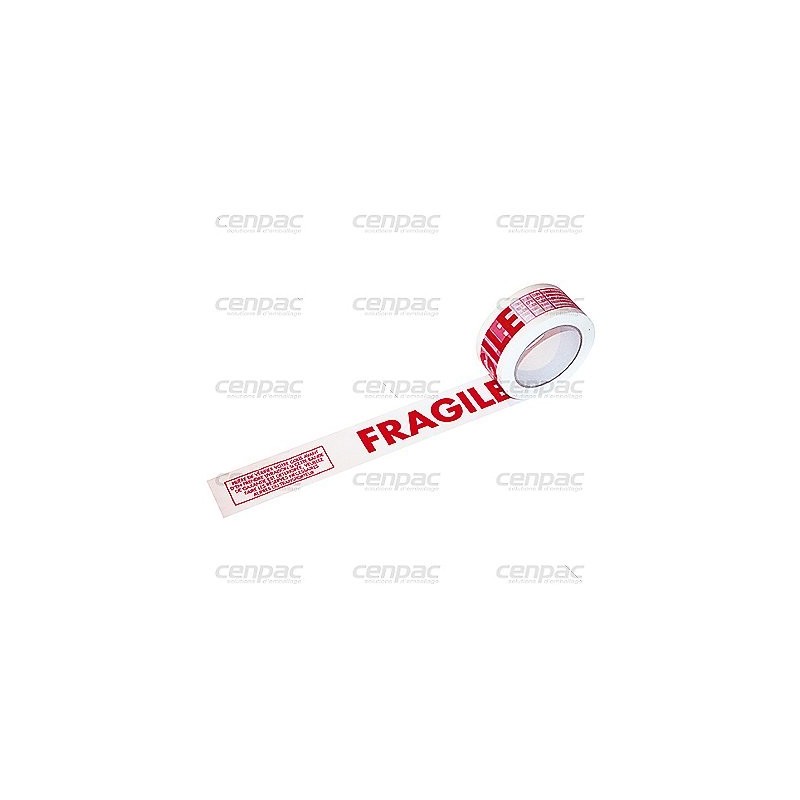 Ruban adhesif pp acrylique blanc dsb 32µ 48mmx100m - imprimé "FRAGILE" BLANC - colis de 36 rouleaux