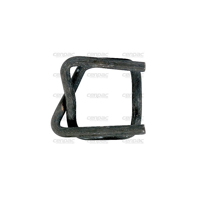 Boucle acier antiglisse - pour feuillard textile 13 mm - colis de 1000 - colis de 1000 boucles
