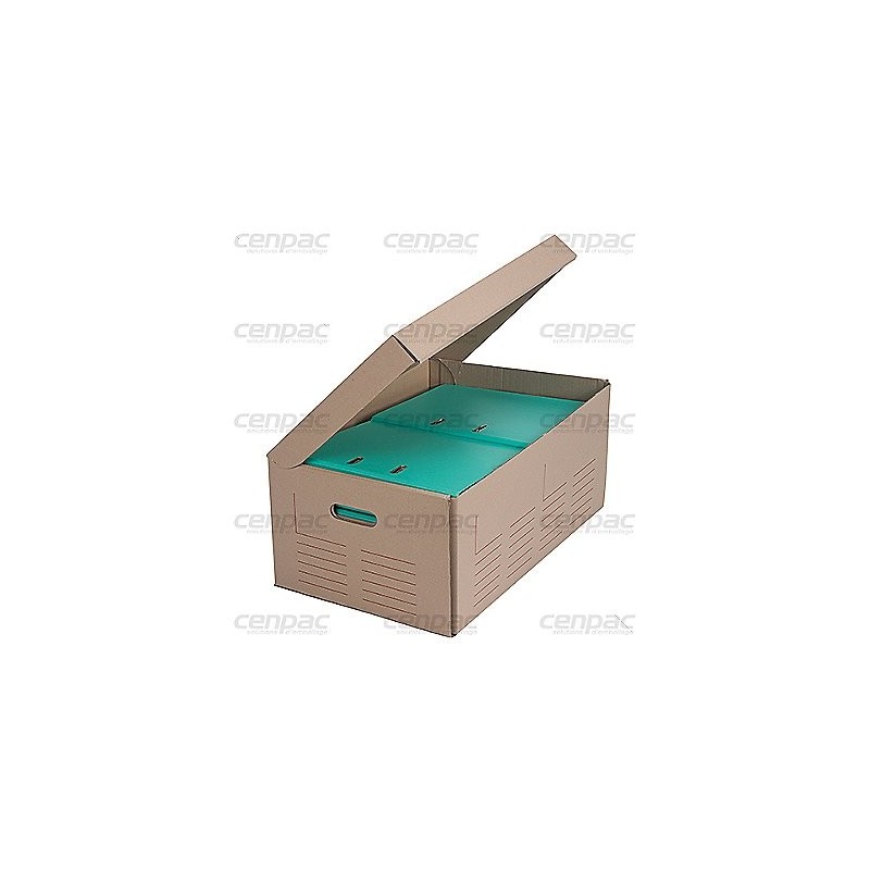 Caisse pour boites archives 520x350x250mm - dos de 8 ou 10 cm kraft brun colis de 10 caisses