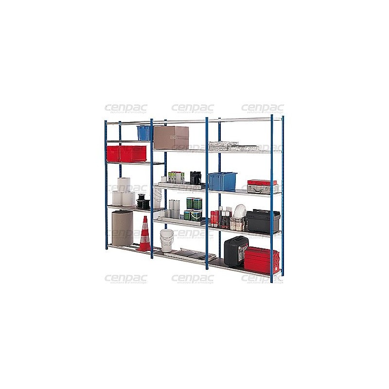Rayonnage leger depart - profondeur 400mm - longueur hors tout 1290mm - rayonnage