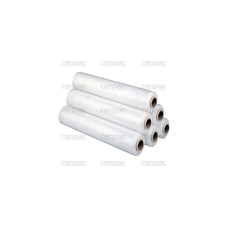 Film etirable manuel souffle transparent 12µ 400mmx300ml - colis de 6 bobines