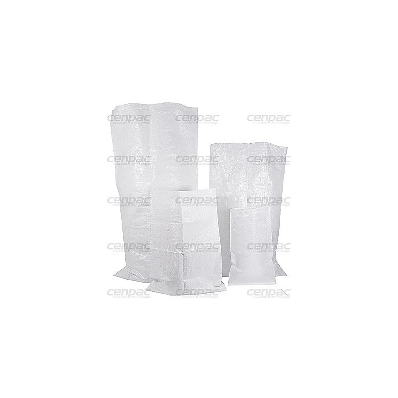Sac plat pp blanc tisse 62g/m² 700x1300 mm - colis de 100 - paquet: 100 sacs