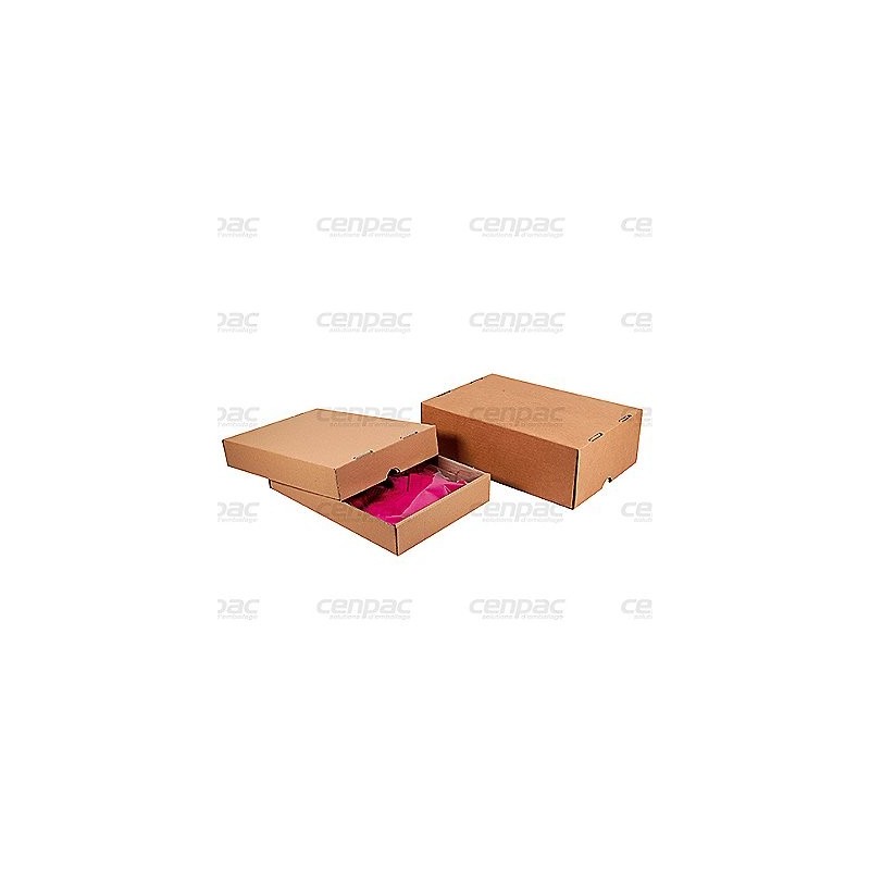 Boite telescopique simple cannelure pc10 - 430x310x105mm - colis de 25 fonds+couvercles