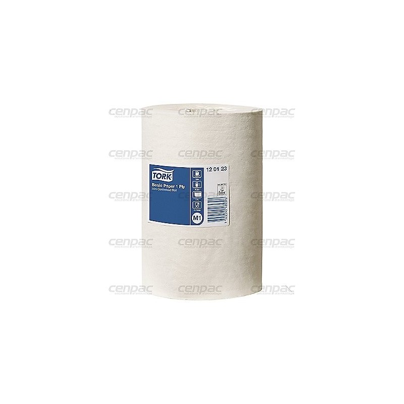 Ouate blanche 1 pli - bobine non predecoupee lg 120m colis de 11 bobines - colis de 11 bobines