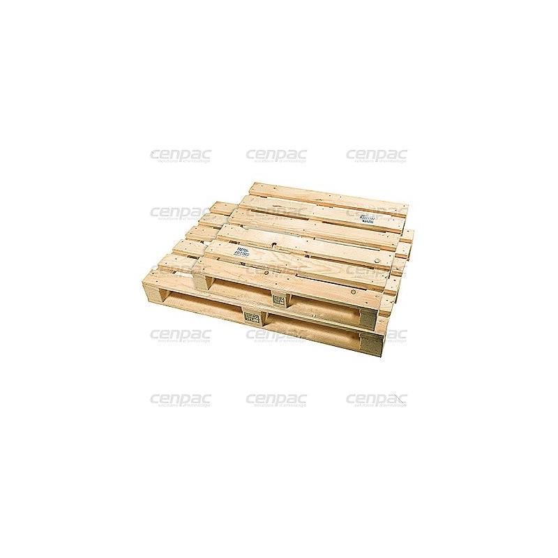 Palette export 1000x1200mm - 7 lames/3 traverses/9 plots dyna.1000kg/stat.2500kg/racka. pile de 13 palettes