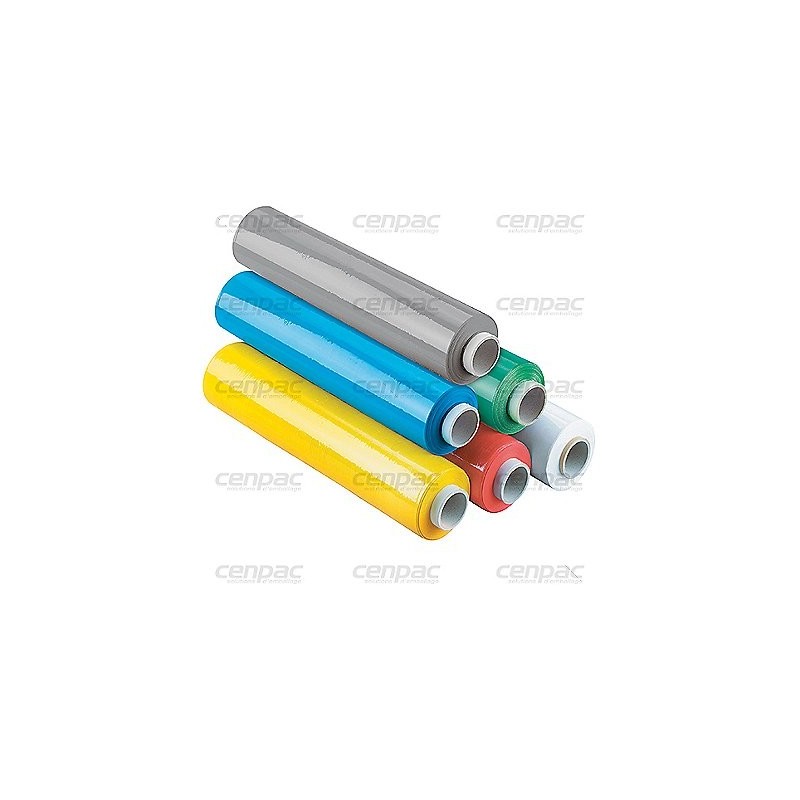 Film etirable manuel cast - jaune 20µ 450mmx270m - colis de 6 bobines