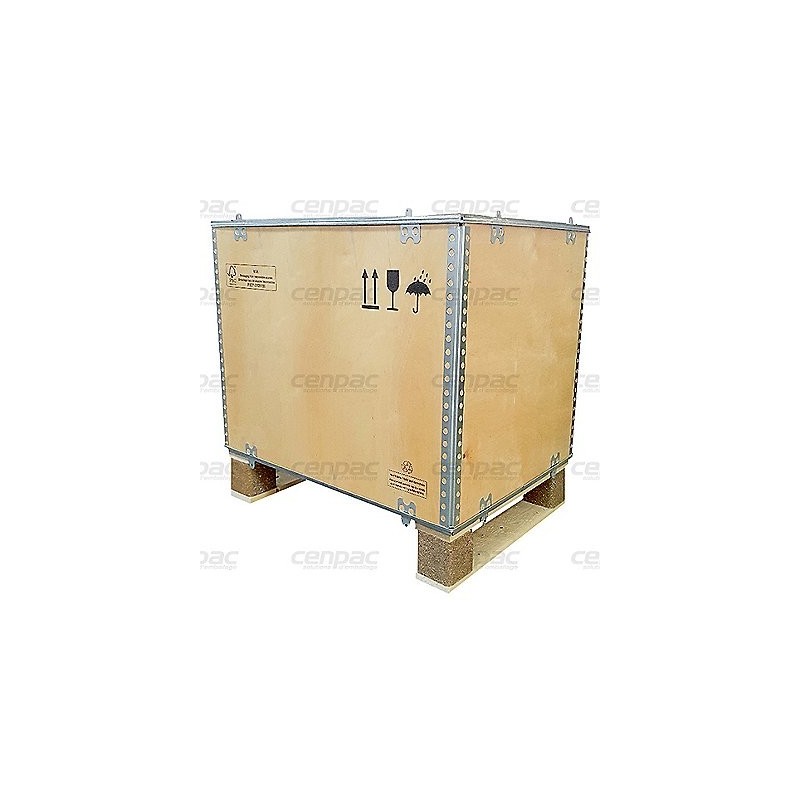 Caisse bois contreplaque - 800x400x400mm dim ext - fond et couvercle pour 600852 1 fd + 1 couvercle