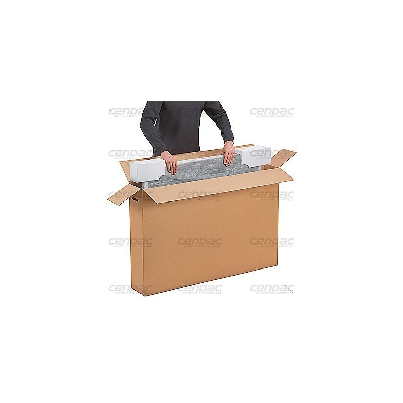 Caisse carton americaine dd60 avec poignees 1150x340x850mm - lot de 15 caisses