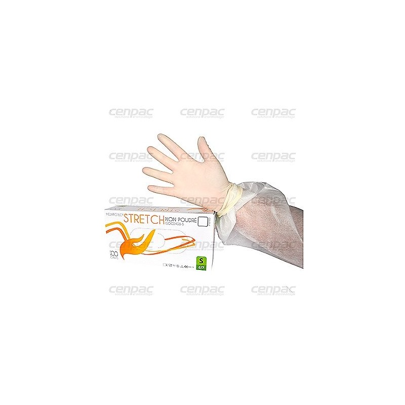 Gant stretch non sterile - taille 8/9 large - cls : 10 btes x 100 gants - colis de 10 btes x 100 gants