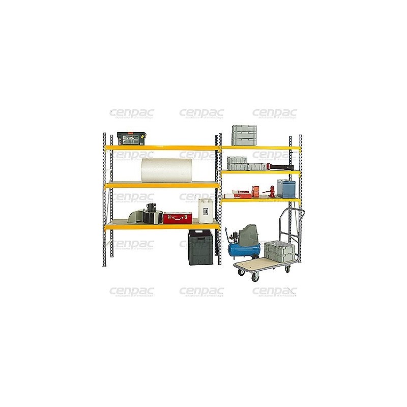 Rayonnage prorack+ suivant - profondeur 600mm - longueur hors tout 1650mm - 1 rayannage prorack suivt