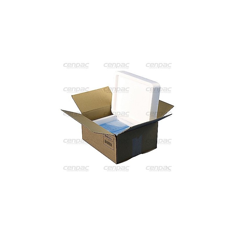 Caisse d expedition isotherme pse blanc 8l int:200x200x200mm colis de 16 ensembles - cls: 16 ens isot+caisse carton