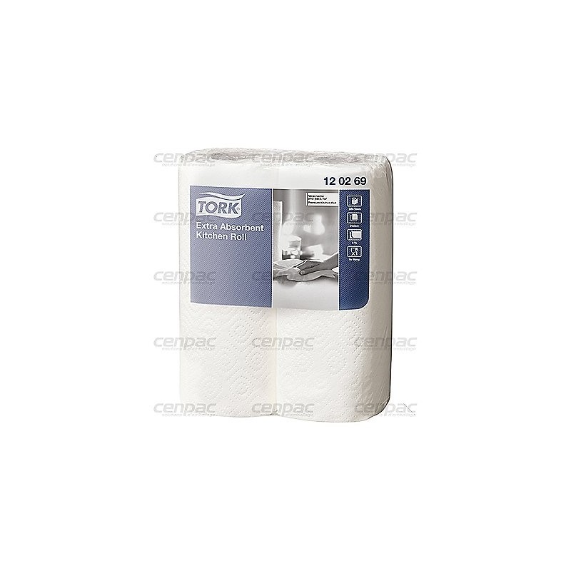 Rouleau essuie - tout blanc - 64 formats 23x24 cm - colis de 24 rouleaux - colis de 24 rouleaux