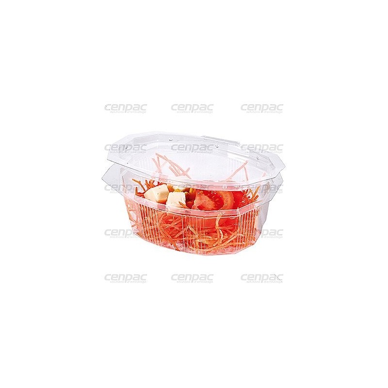 Boite apet a couvercle charniere 173x145x50mm - colis de 300 - colis de 300