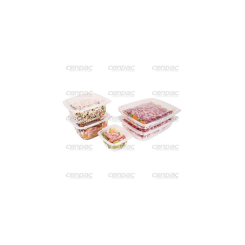 Barquette pp transparent - 250cc 123x114x48mm - 20°/+130°c colis de 900 barquettes - cls de 900 barquette