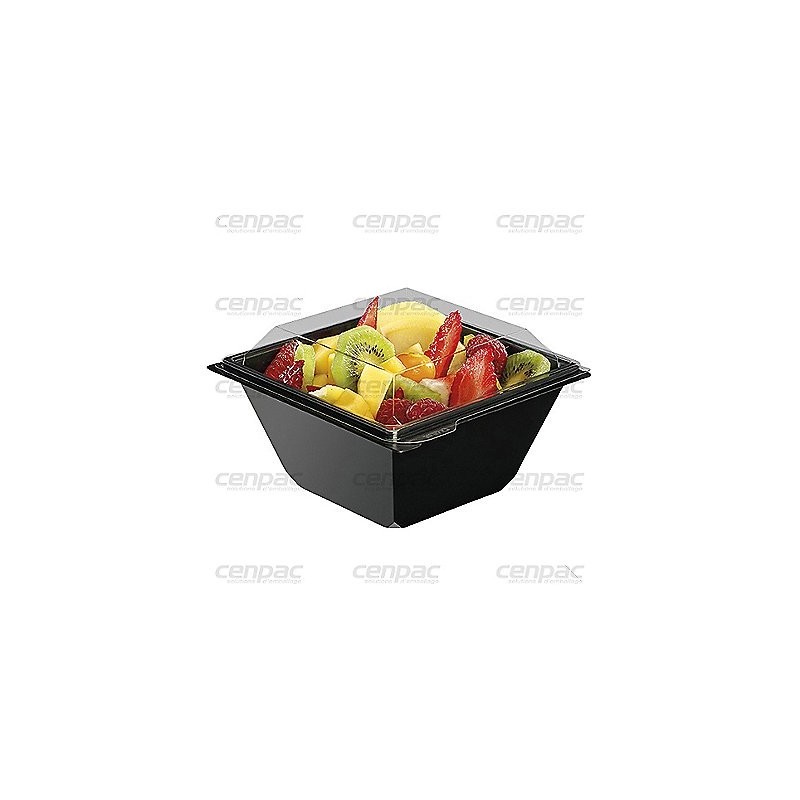 Pot rpet takipack noir - 370 cc 114x114x75mm - colis de 360 fonds+couvercles colis de 360 fonds+couvercles