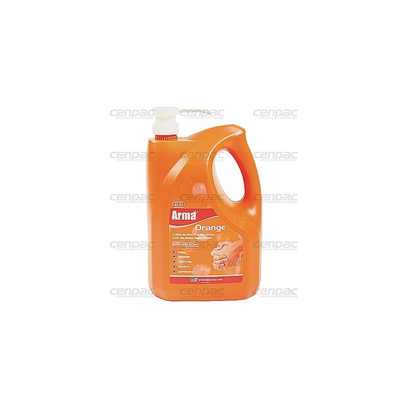 Crème lavante pour les mains pour atelier - bidon de 4l - bidon de 4l