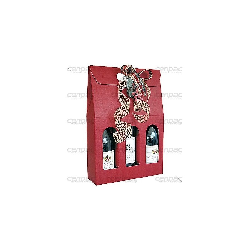 Étui 2 bouteilles carton ondulé brun 180x90x385mm - colis de 30 etuis - 1 colis de 30 etuis