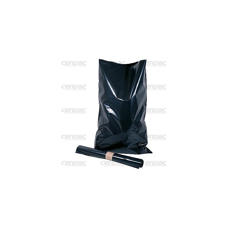 Sac gravats pebd noir - 43l 500x800mm 120µ - colis de 100 sacs